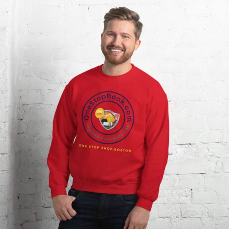 A man wearing the Unisex Sweatshirt with the Colorado Bulls logo on it.