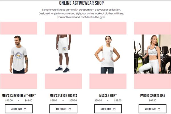 Online Activewear Shop